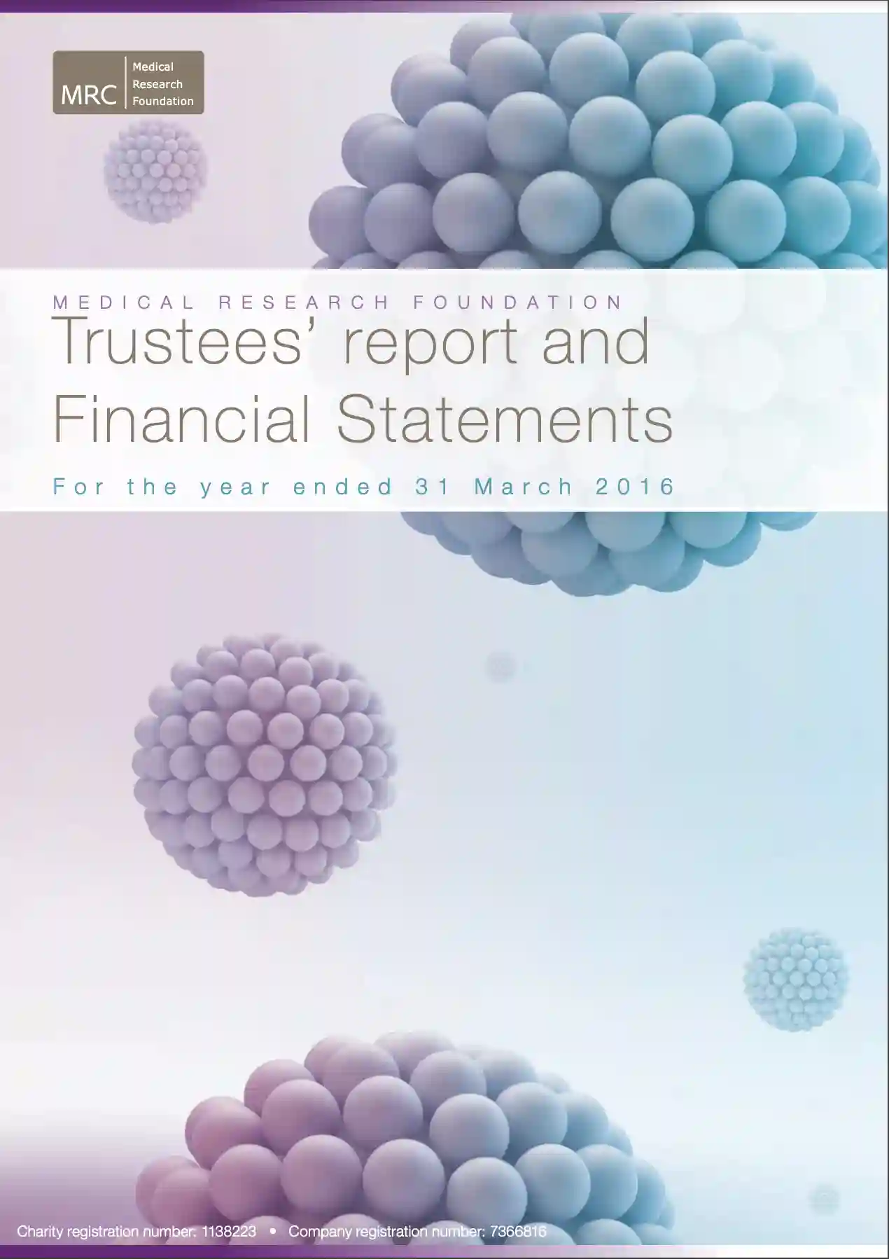 MRF 2016 annual report cover image