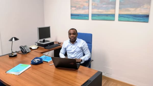Researcher at work